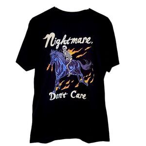 THREADLESS Nightmare Don’t Care Graphic Tee.Size M